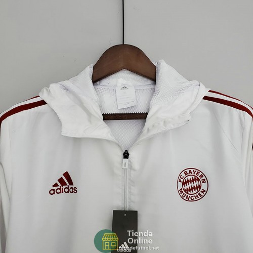 Bayern Munich Chaqueta Rompevientos Blanco I 2022/2023 Bayern Munich Chaqueta Rompevientos Blanco I 2022/2023