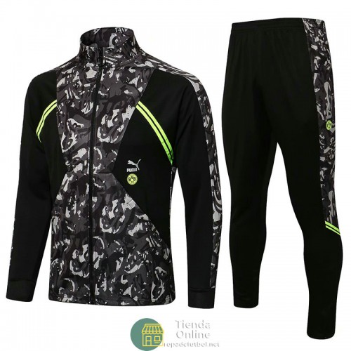 Borussia Dortmund Chaqueta Blcak III + Pantalon Negro 2021/2022 Borussia Dortmund Chaqueta Blcak III + Pantalon Negro 2021/2022