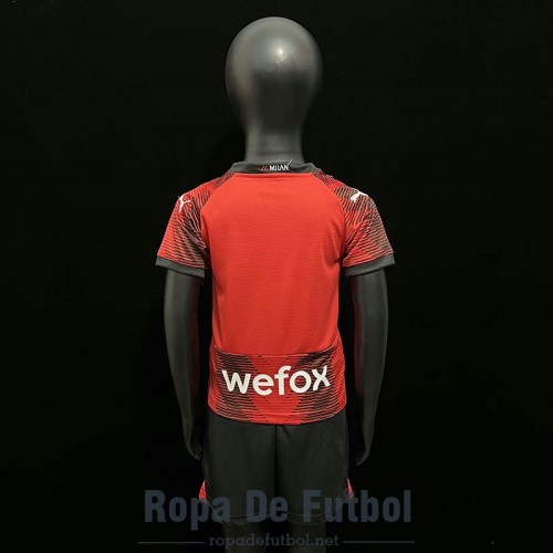 Camiseta AC Milan Ninos Primera Equipacion 2023/2024 Camiseta AC Milan Ninos Primera Equipacion 2023/2024