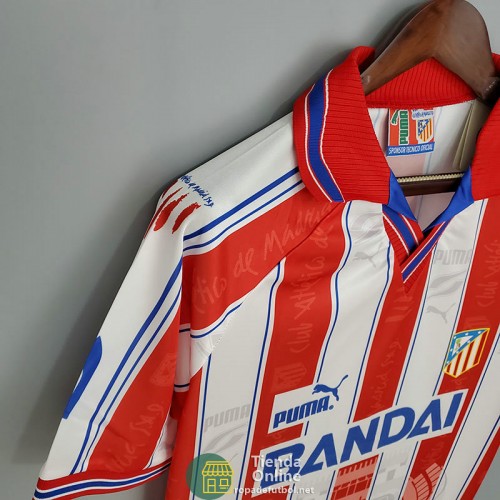 Camiseta Atletico De Madrid Retro Primera Equipación 1996/1997 Camiseta Atletico De Madrid Retro Primera Equipación 1996/1997