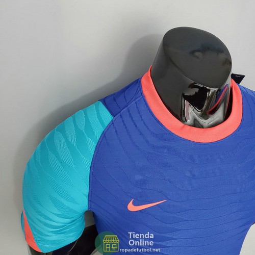 Camiseta Authentic Barcelona Tracksuit Azul 2021/2022 Camiseta Authentic Barcelona Tracksuit Azul 2021/2022