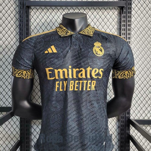 Camiseta Authentic Real Madrid Classic Version Negro I 2023/2024 Camiseta Authentic Real Madrid Classic Version Negro I 2023/2024