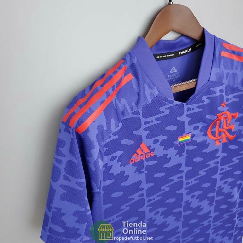 Camiseta Flamengo Pride Azul 2021/2022 Camiseta Flamengo Pride Azul 2021/2022