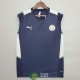 Camiseta Manchester City Vest Training Royal Azul 2021/2022 Camiseta Manchester City Vest Training Royal Azul 2021/2022