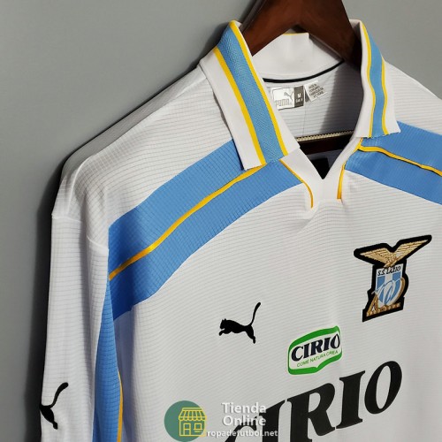 Camiseta Manga Larga Lazio Retro Segunda Equipación 2000/2001 Camiseta Manga Larga Lazio Retro Segunda Equipación 2000/2001