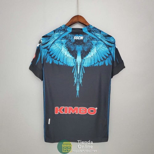 Camiseta Napoli Kappa x Marcelo Burlon Negro 2021/2022 Camiseta Napoli Kappa x Marcelo Burlon Negro 2021/2022