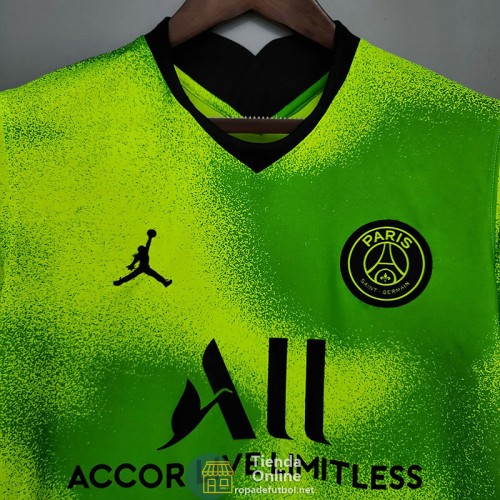 Camiseta PSG x JORDAN Verde 2021/2022 Camiseta PSG x JORDAN Verde 2021/2022
