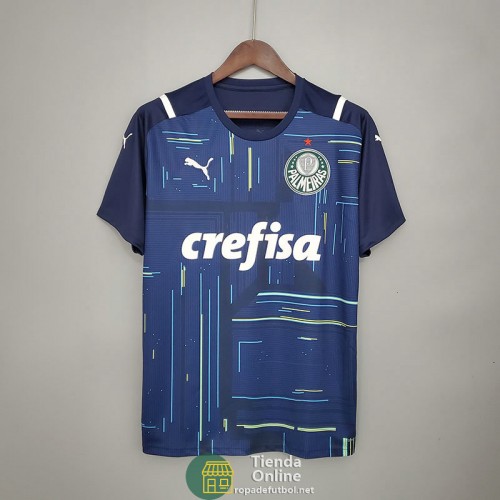 Camiseta Palmeiras Portero Azul 2021/2022 Camiseta Palmeiras Portero Azul 2021/2022