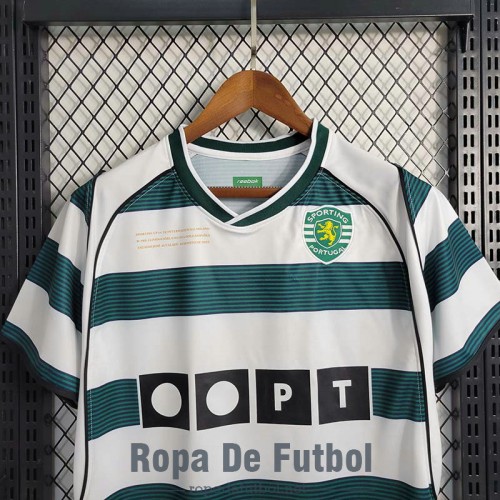Camiseta Sporting Lisbon Retro Primera Equipación 2001 2003 Camiseta Sporting Lisbon Retro Primera Equipación 2001 2003