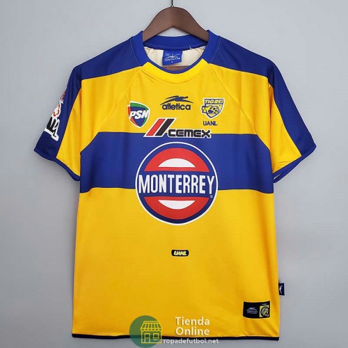 Camiseta Tigres UANL Retro Primera Equipación 2001/2002 Camiseta Tigres UANL Retro Primera Equipación 2001/2002