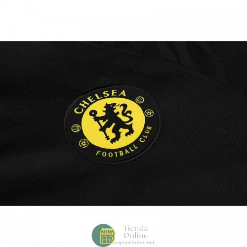 Chelsea Sudadera De Entrenamiento Negro Amarillo + Pantalon 2021/2022 Chelsea Sudadera De Entrenamiento Negro Amarillo + Pantalon 2021/2022