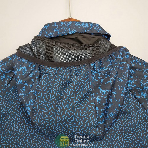 Inter Milan Chaqueta Rompevientos Azul Camouflage 2021/2022 Inter Milan Chaqueta Rompevientos Azul Camouflage 2021/2022