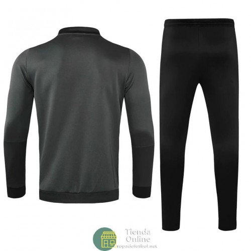 Juventus Chaqueta Gris + Pantalon Negro 2021/2022 Juventus Chaqueta Gris + Pantalon Negro 2021/2022