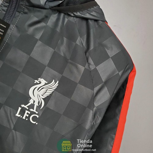 Liverpool Chaqueta Rompevientos Negro Plaid 2021/2022 Liverpool Chaqueta Rompevientos Negro Plaid 2021/2022