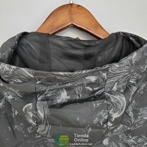 Sao Paulo FC Chaqueta Rompevientos Negro Pattern 2021/2022 Sao Paulo FC Chaqueta Rompevientos Negro Pattern 2021/2022