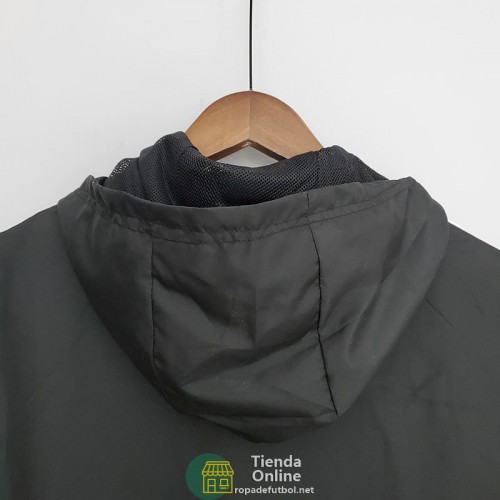 Sao Paulo FC Chaqueta Rompevientos Negro Blanco II 2022/2023 Sao Paulo FC Chaqueta Rompevientos Negro Blanco II 2022/2023